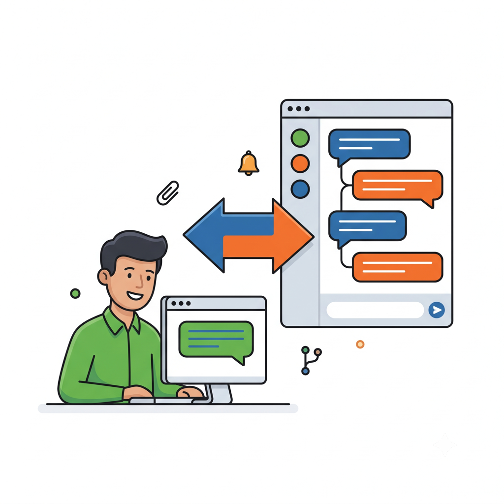 Webchat de support reflété en bidirectionnel dans Mattermost