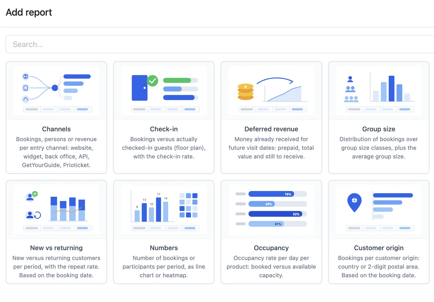 Overview of report types in i-Reserve